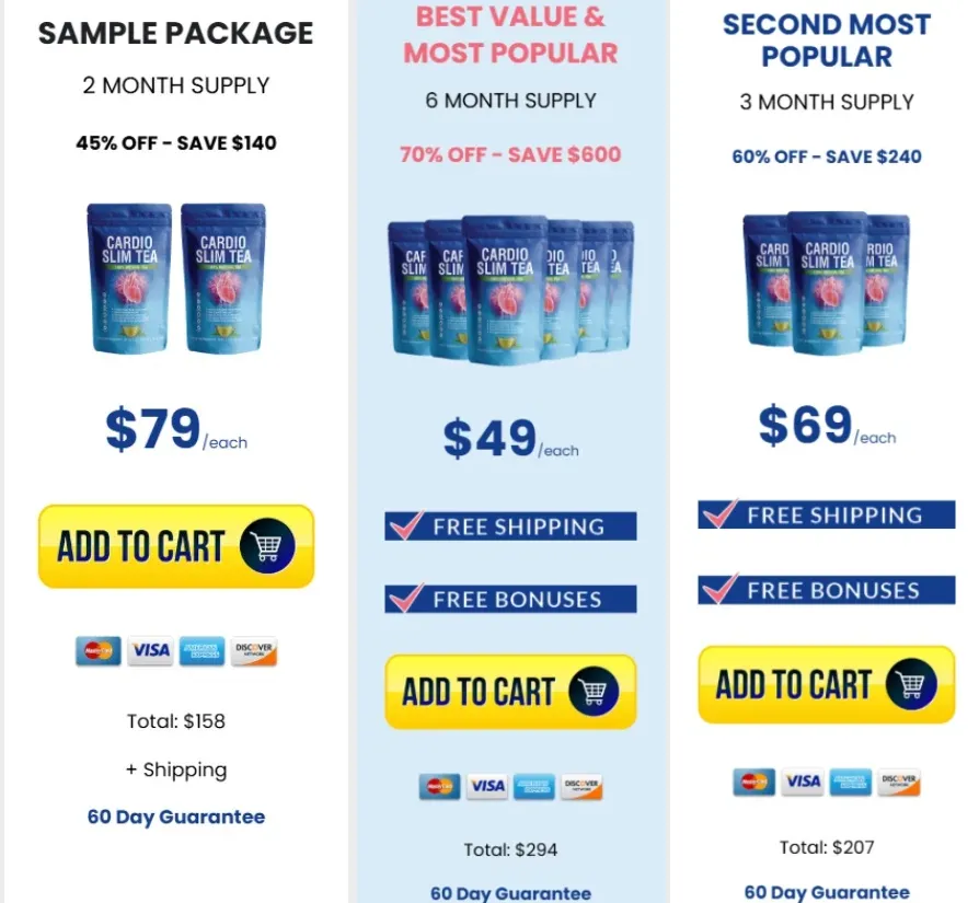 Cardio Slim Tea price